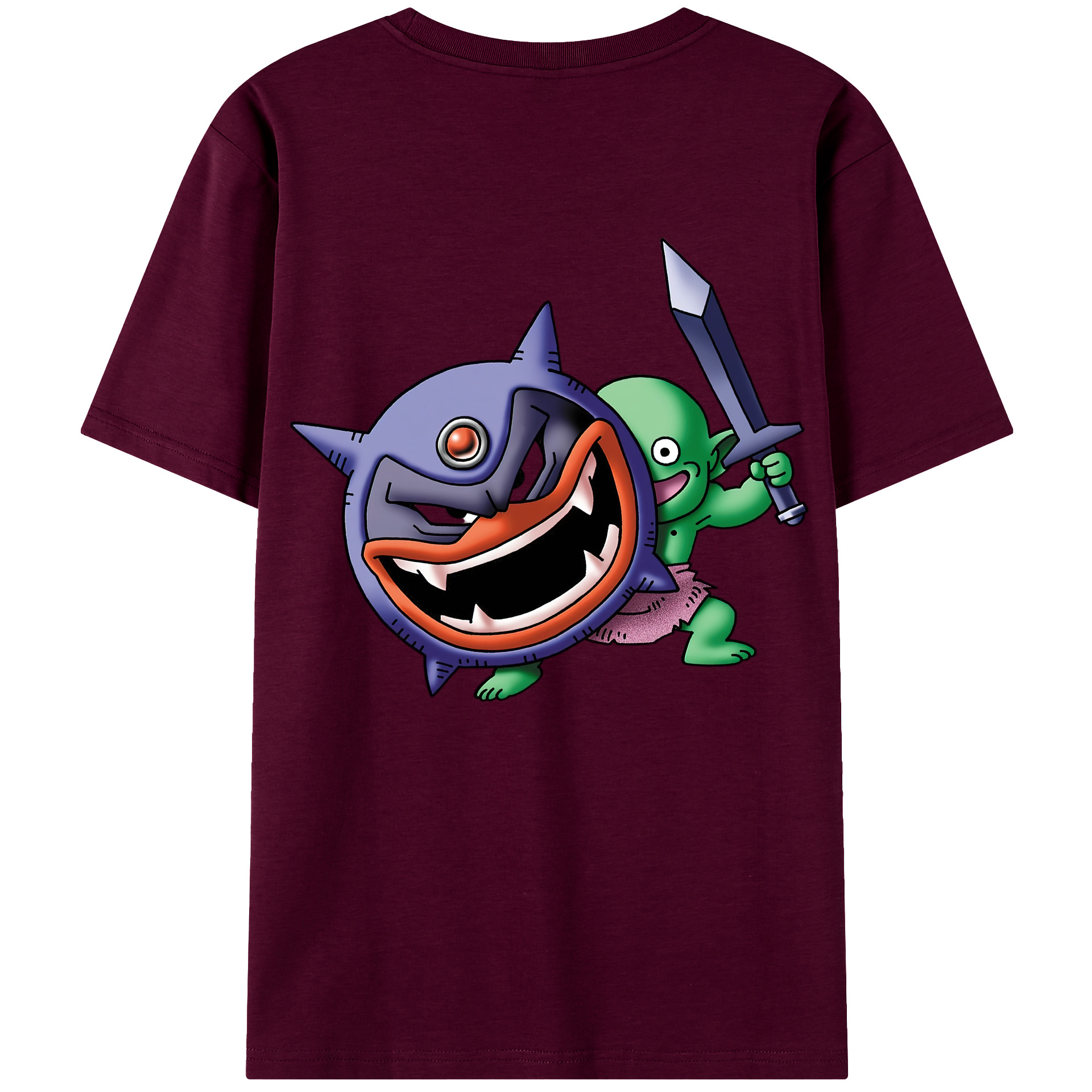（画像用） ドラゴンクエスト Doragon Kuesuto Dragon Quest レディース半袖Tシャツ(バックプリント)